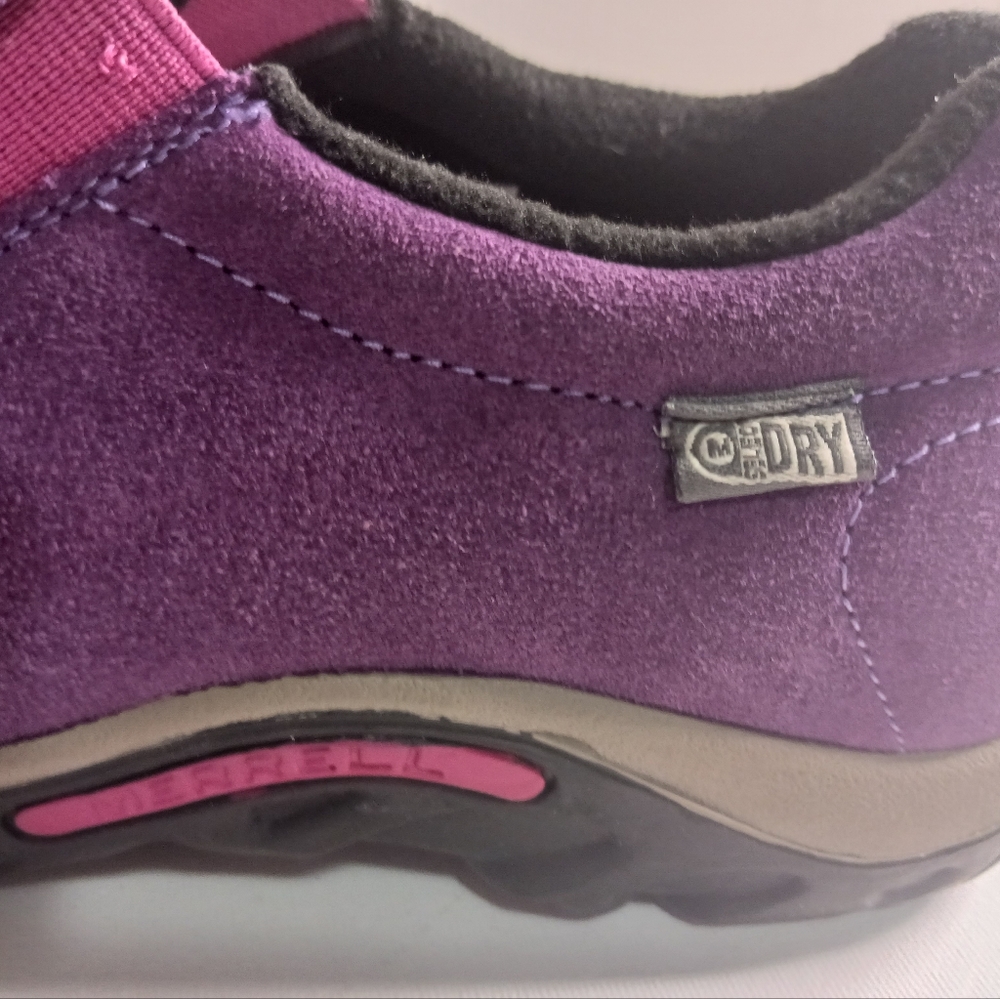 Kids Merrill Jungle Moc Frosty purple waterproof slip-on shoes, size 5.5, - Picture 4 of 7